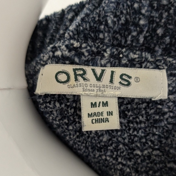 Orvis Blue Soft Heather Knit V-Neck Sweater Size M - Picture 4 of 4